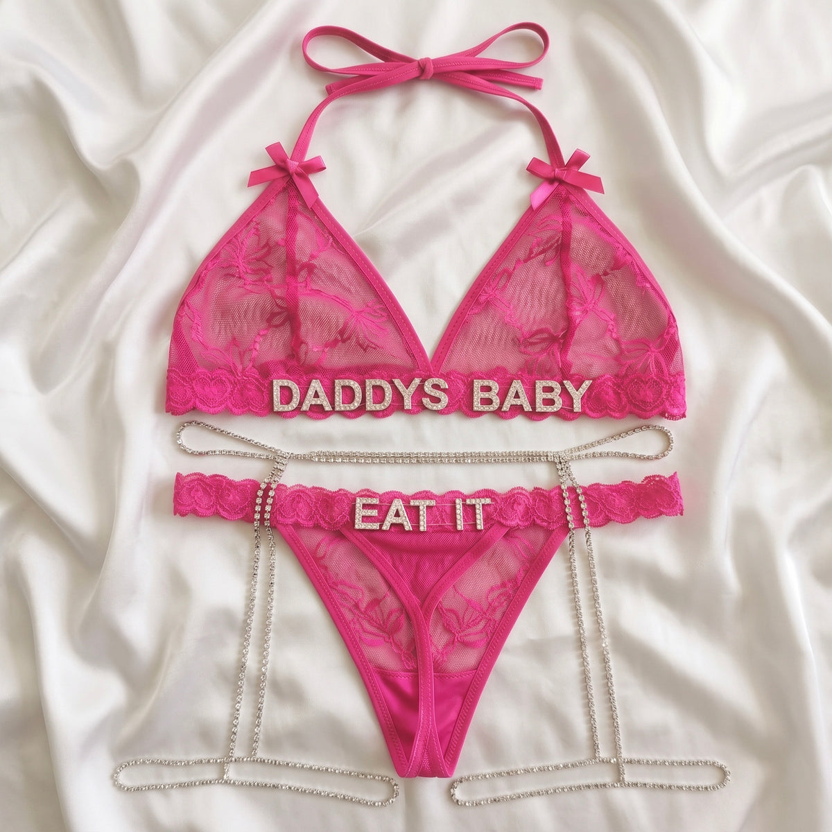 Personalized Seduction Set + Strass Garter Belt