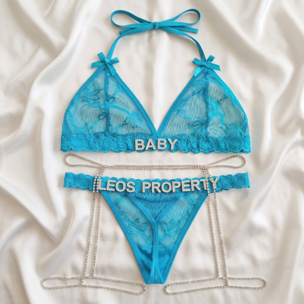 Personalized Seduction Set + Strass Garter Belt