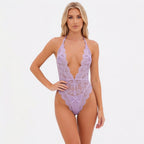 Midnight Cutout Embroidered Bodysuit