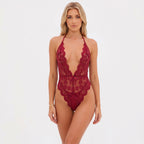 Midnight Cutout Embroidered Bodysuit
