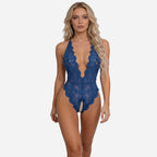 Midnight Cutout Embroidered Bodysuit