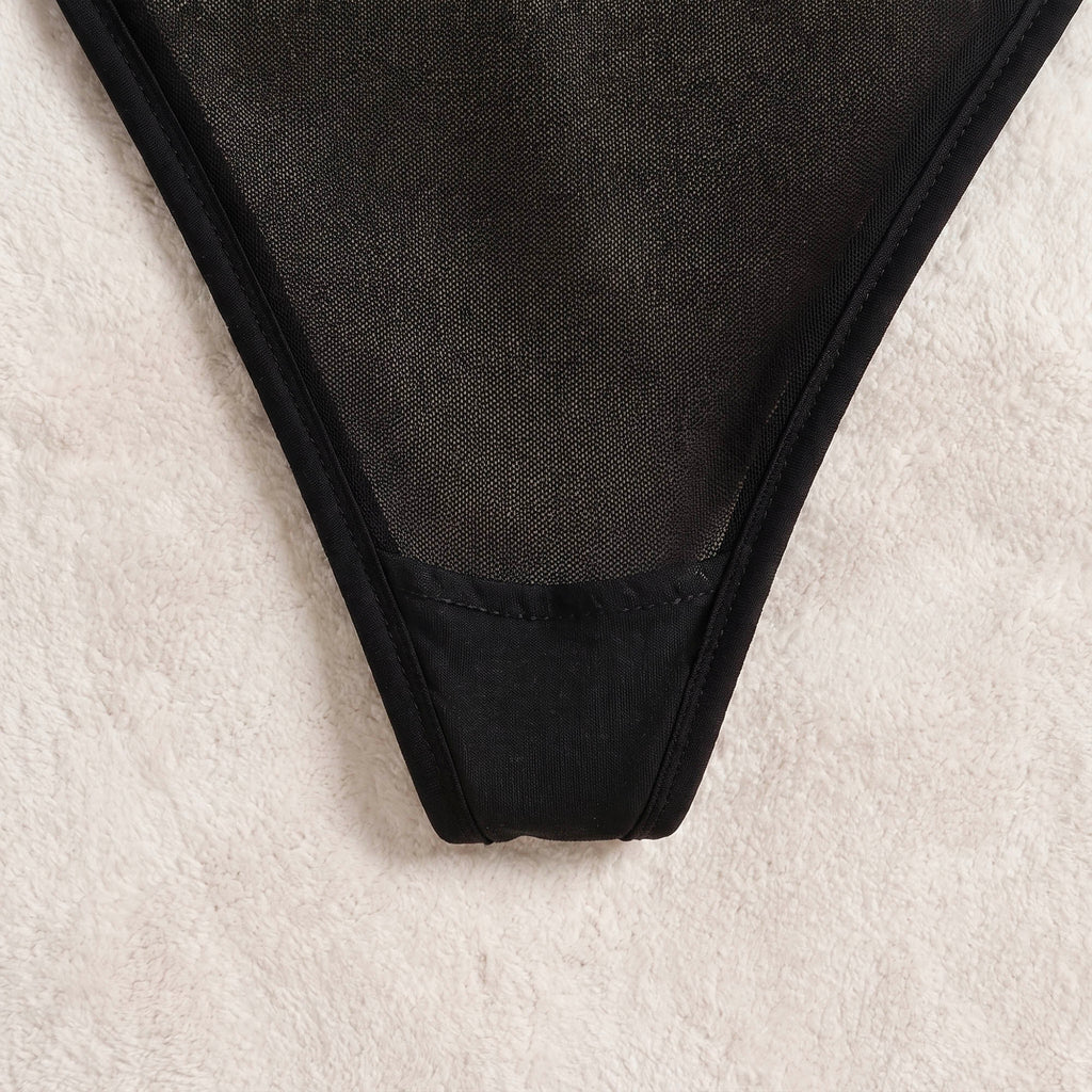 Sheer Satin Slip Bodysuit