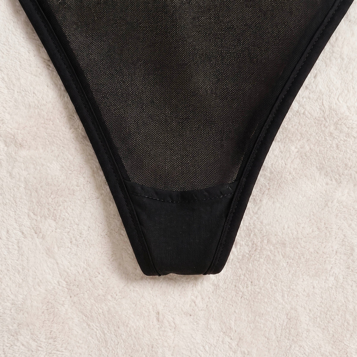 Sheer Satin Slip Bodysuit