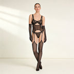 Veil soft mesh lingerie set