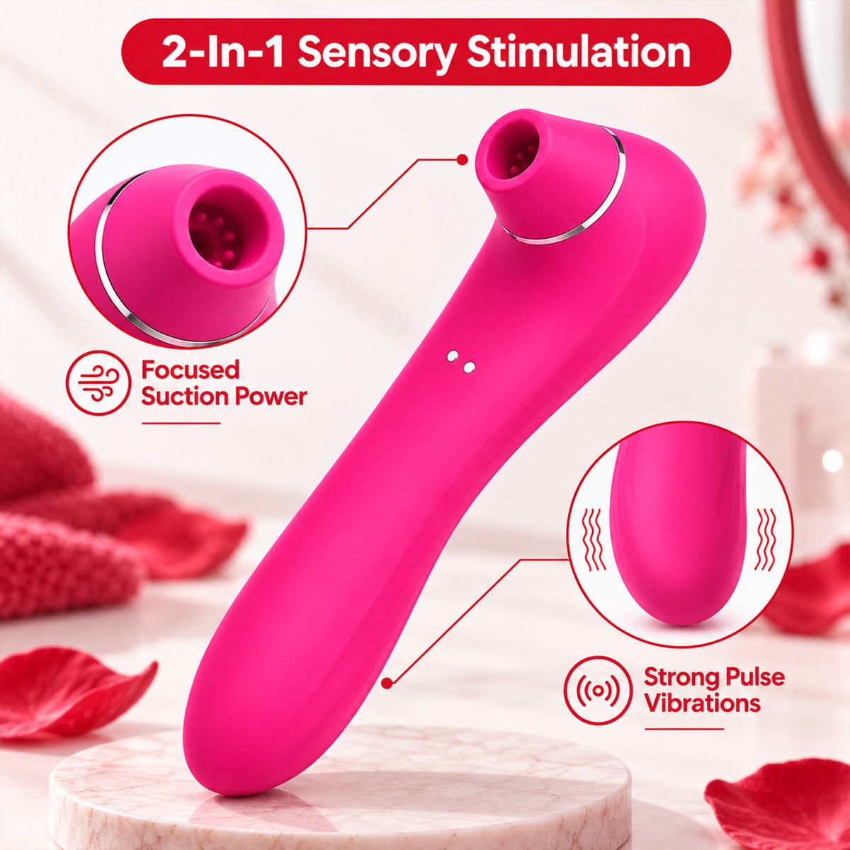 Rose Pulse Suction Vibrator