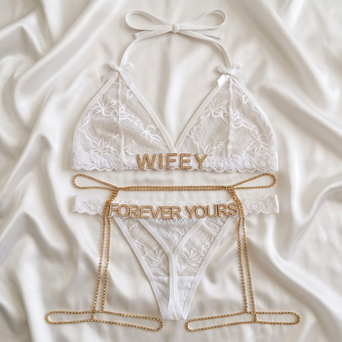 Personalized Seduction Set + Strass Garter Belt