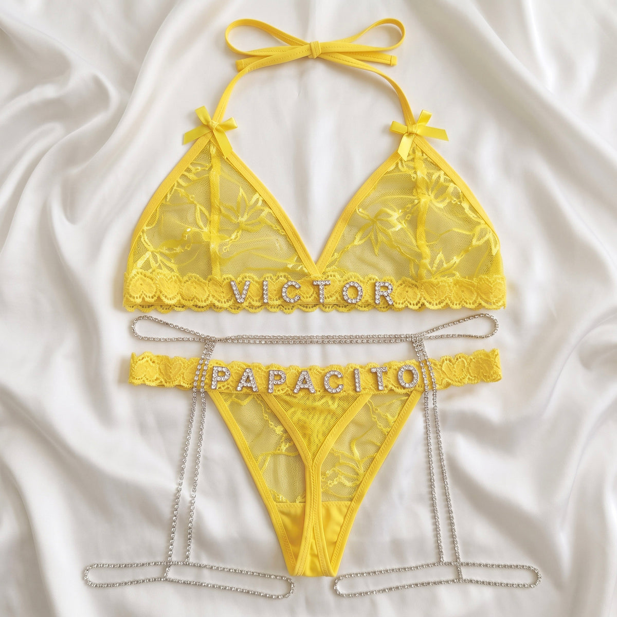 Personalized Seduction Set + Strass Garter Belt